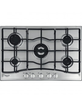 HOTPOINT PCN752TIXHAR PIANO COTTURA A GAS INOX 75CM 5 FUOCHI 1TRIPLA CORONA