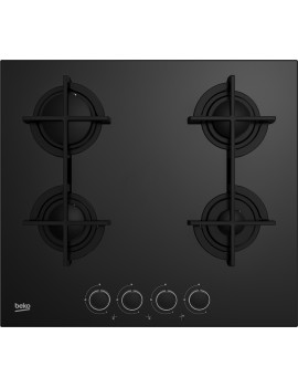 BEKO HILG64225SB PIANO COTTURA A GAS IN CRISTALLO 60CM 4 FUOCHI NERO