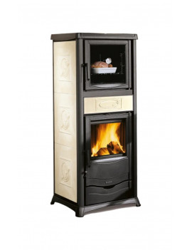 LA NORDICA ROSSELLA PLUS FORNO 5.0 7112391 STUFA A LEGNA 9.4kW LIBERTY PANNA A+