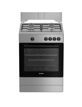 INDESIT I6GGKMS CUCINA 60 CM 4 FUOCHI FORNO A GAS 64LT SILVER CL.A