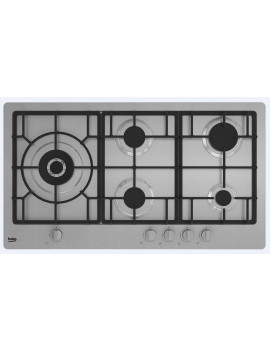 BEKO HIML95225SXE PIANO COTTURA 5 FUOCHI (WOK) 90CM GRIGLIE IN GHISA