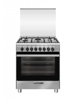 GLEM SA765MI6 CUCINA INOC 70X60 CM 5 FUOCHI FORNO ELETTRICO VENTILATO CL.A