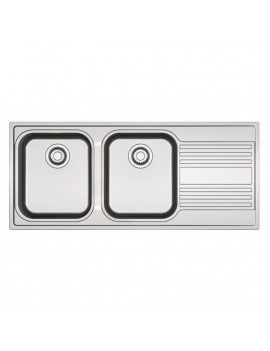 FRANKE RPX621DX LAVELLO 116CM 2V. GOCCIOLATOIO A DESTRA RAPID INOX SATINATO