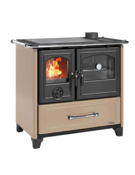 LA NORDICA CUCINA A LEGNA FAMILY VST 3006284 CARAMELLO 7.5kW ACCIAO CLASSE A+