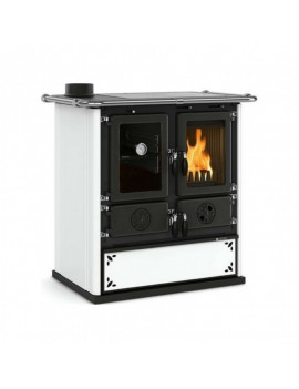 NORDICA ROSETTA SINISTRA VST.16 STEEL BIANCO 3003981 STUFA LEGNA 7.9kW A+