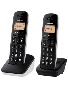 PANASONIC KXTGB612JTW 2 X TELEFONO CORDLESS DUO BLOCCO CHIAMATE NERO/BIANCO
