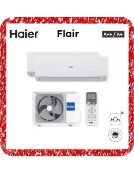 HAIER FLAIR CLIMATIZZATORE DUAL 9000+12000 INVERTER WIFI INTEGRATO A++A+
