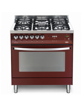 LOFRA PRG86GVT/C CUCINA 80CM ROSSO BURGUNDY FORNO GAS VENTILATO 5 FUOCHI