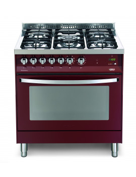 LOFRA PRG86MFT/C CUCINA 80CM FORNO ELETTRICO VENTILATO 5 FUOCHI ROSSO BURGUNDY