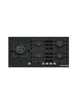 BOSCH PPM9A6I40 PIANO COTTURA A GAS 91.5CM 5 FUOCHI VETRO TEMPERATO NERO