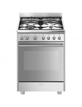SMEG CX68MF8-2 CUCINA A GAS 60CM 4 FUOCHI FORNO ELETTRICO 72L ACCIAIO INOX CE A
