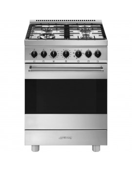 SMEG B61GMX2 CUCINA A GAS 60CM 4 FUOCHI FORNO ELETTRICO 70L ACCIAIO INOX CE A