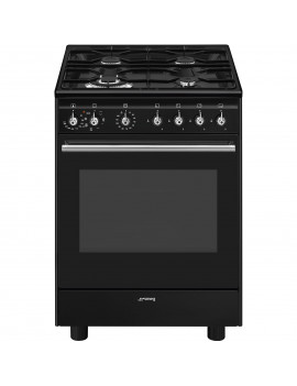 SMEG CUCINA CX61GMBL 60CM FORNO ELETTRICO E PIANO COTTURA A GAS 4 FUOCHI CE.A