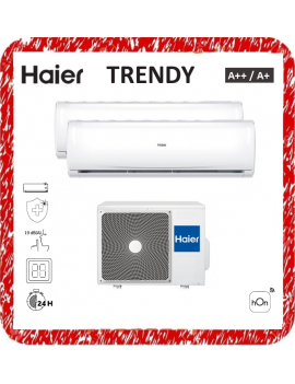 HAIER TRENDY DUAL 9+9 BTU H2U18TAAOUT CLIMATIZZATORE WIFI INVERTER R32 A++A+