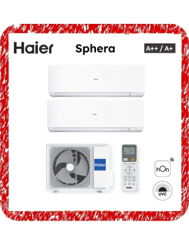 HAIER SPHERA CLIMATIZZATORE DUAL 9000+12000 INVERTER  A++A+ WIFI INTEGRATO