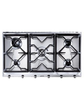 SMEG SRV596GH5 PIANO COTTURA 90 CM ACCIAIO INOX GRIGLIE IN GHISA  5 FUOCHI