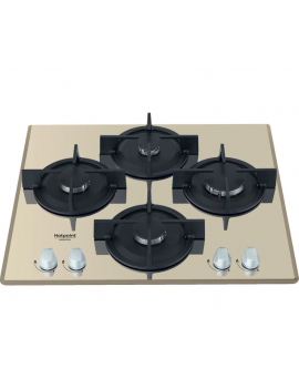 HOTPOINT HAGD 61S/CH PIANO COTTURA A GAS 60CM 4 FUOCHI VETRO 60 CM CHAMPAGNE