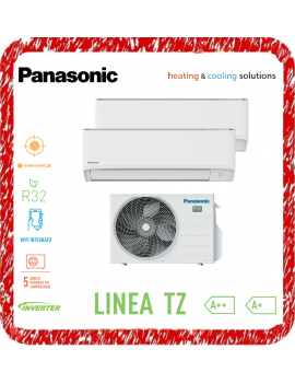 PANASONIC LINEA TZ CONDIZIONATORE DUAL INVERTER R32 12000+12000 BTU  A++A+ WIFI