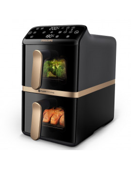PHILIPS NA462 FRIGGITRICE AD ARIA 2750 Watt 10LT 6 PROGRAMMI NERO/ORO