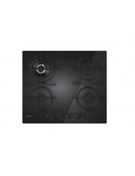 CANDY CVG6BR4WTB PIANO COTTURA 60CM 4 ZONE GAS SU VETRO NERO UN DOPPIA CORONA