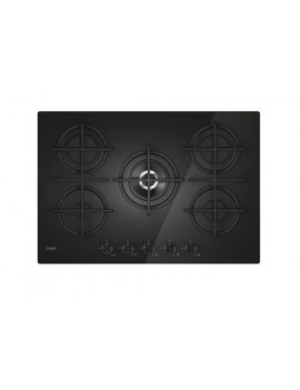 CANDY CVG74WTB PIANO COTTURA GAS SU VETRO TEMPERATO 75CM NERO 5 ZONE