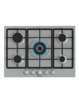 HISENSE GM773XF PIANO COTTURA A GAS 70CM 5 FUOCHI ACCIAIO INOX EASY CLEAN