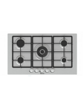 HISENSE GM973XF PIANO COTTURA GAS 90CM 5 FUOCHI INOX EASY CLEAN GRIGLIE GHISA