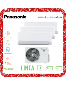 PANASONIC LINEA TZ CONDIZIONATORE TRIAL INVERTER R32 9+9+9 BTU  A++A+ WIFI