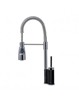 ELLECI MGKCHE40 MISCELATORE MONOCOMANDO CROMO E NERO CON DOCCETTA REGOLABILE