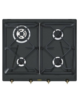 SMEG SRV864AOGH PIANI COTTURA GAS 60CM 4FUOCHI GRIGLIE GHISA NERA ANTRACITE