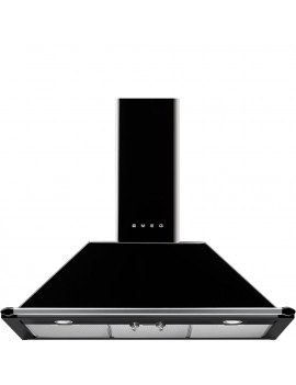 SMEG KT90BLE CAPPA DECORATIVA A MURO VICTORIA 90CM NERO 4 VELICITà CLASSE A
