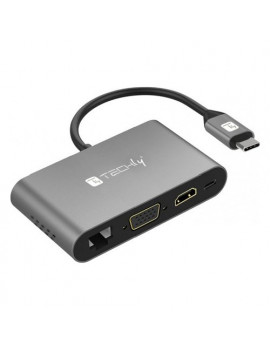 Hub multiporta Adattatore USB Câ„¢ Multiporta Techly