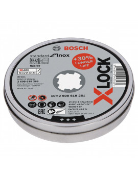1 X BOSCH-B 10 DISCHI PER INOX X-LOCKMM.115X1,0 BOSCH