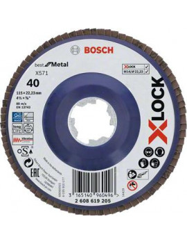 10 X BOSCH-A DISCO LAMELLARE XLOCK GR  40 D 115 MM BOSCH