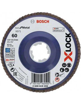 10 X BOSCH-A DISCO LAMELLARE XLOCK GR  60 D 115 MM BOSCH