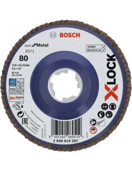 10 X BOSCH-A DISCO LAMELLARE XLOCK GR  80 D 115 MM BOSCH