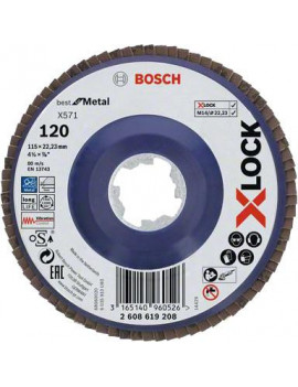 10 X BOSCH-A DISCO LAMELLARE XLOCK GR 120 D 115 MM BOSCH