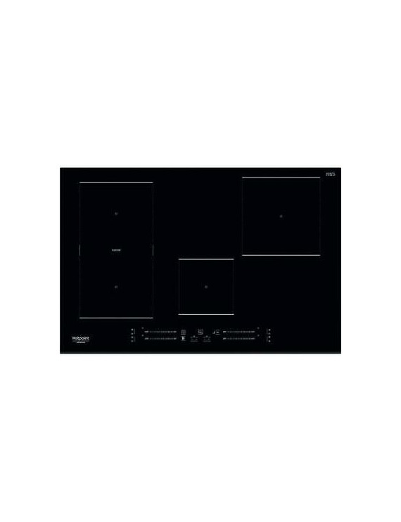 HOTPOINT HS3377CBF PIANO COTTURA INDUZIONE 4 PIASTRE 77CM FLEXI ZONE VETRO  NERO