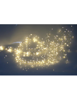 LUCI DI NATALE MANTELLO 400 LED-IP44-16 STRISCE X 25LED STRIP BIANCO CALDO