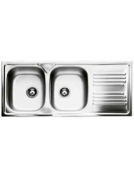 SMEG OMNI LYP116D LAVELLO 2 VASCHE GOCCIOLATOIO A DESTRA INOX PRELUCIDO