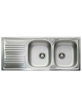 SMEG OMNI LYP116S LAVELLO 2 VASCHE GOCCIOLATOIO A SINISTRA INOX PRELUCIDO