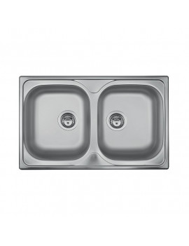 APELL OH792IPC LAVELLO OCEANO 790x500 mm 2 VASCHE PRELUCIDO INOX