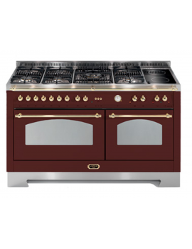 LOFRA DOLCEVITA RRD156MFT+MFT/AEOV CUCINA 150X60CM ROSSO BURGUNDY 7 FUOCHI