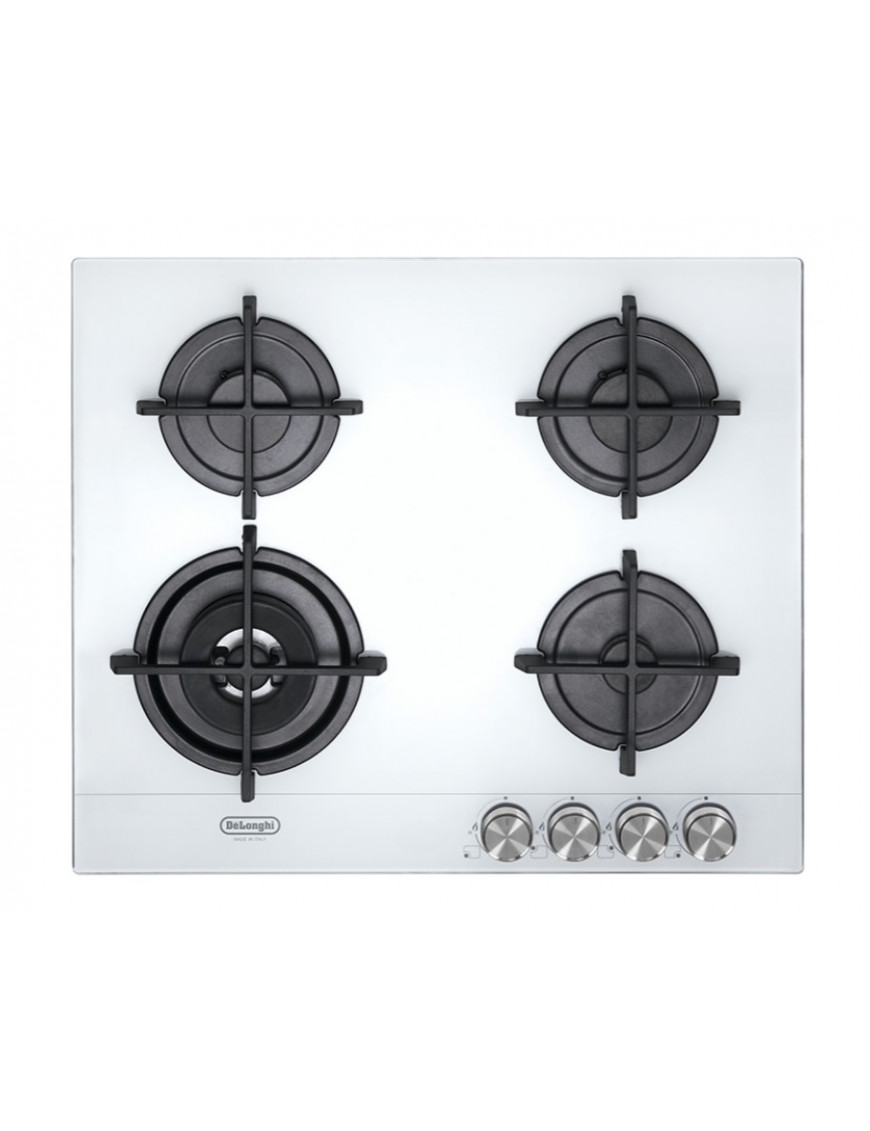 DE LONGHI NSL460B PIANO COTTURA VETROCERAMICA 60 CM BIANCO GRIGLIE GHISA