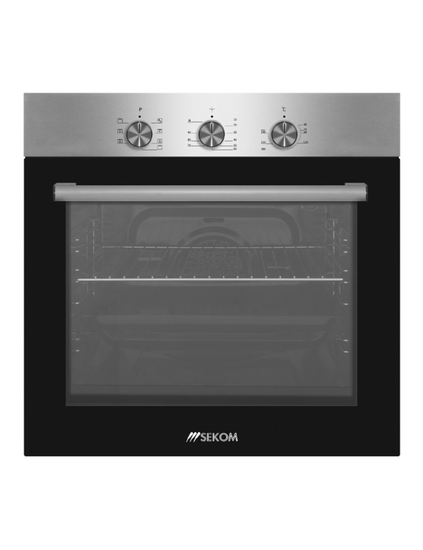 SEKOM SBIOS7V9SR FORNO INCASSO 60 CM 56 LT MULTIFUNZIONE 7 PROGRAMMI INOX