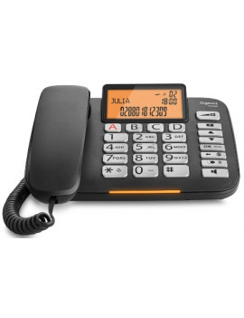 GIGASET DL580BLACK TELEFONO TASTI GRANDI OFFICE CLIP/CNIP DISPLAY LED NERO
