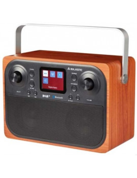 MAJESTIC RT197DAB RADIO PORTATILE USB DAB/DAB+ 20 WATT LEGNO