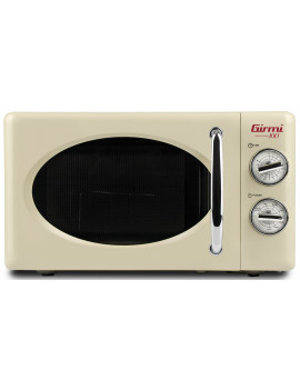 GIRMI FM2105 FORNO MICROONDE 700W 20L CON GRILL 800W VINTAGE PANNA