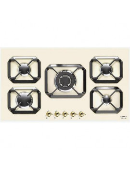 LOFRA DOLCEVITA HRBI9AO PIANO COTTURA 90CM AVORIO 5 FUOCHI 1 TRIPLA CORONA
