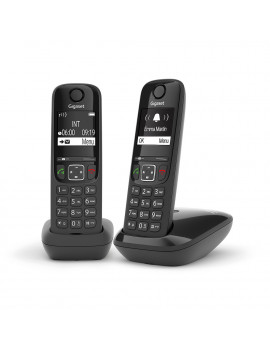 GIGASET AS690DUOBLACK 2 X CORDLESS DUO  2" VIVAVOCE 100 NUMERI NERO